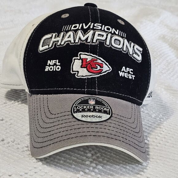 REEBOK Locker Room KC CHIEFS Division Champions NFL Ball Cap Hat Adjustable - Picture 9 of 9